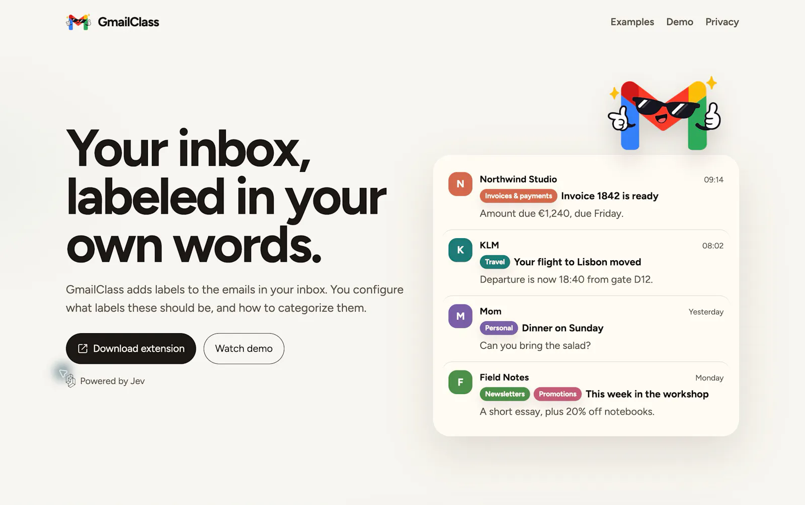 GmailClass - Gmail Email Classifier screenshot 2