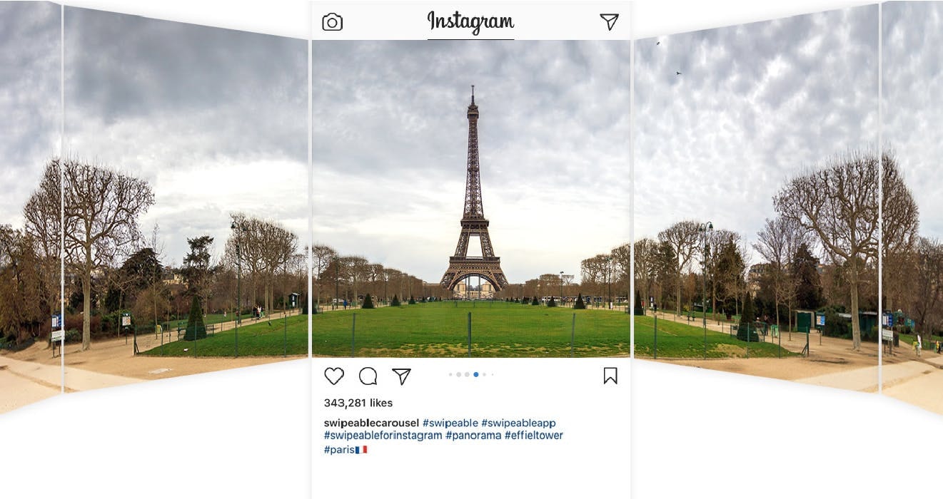 Swipeable Panorama for Instagram Image