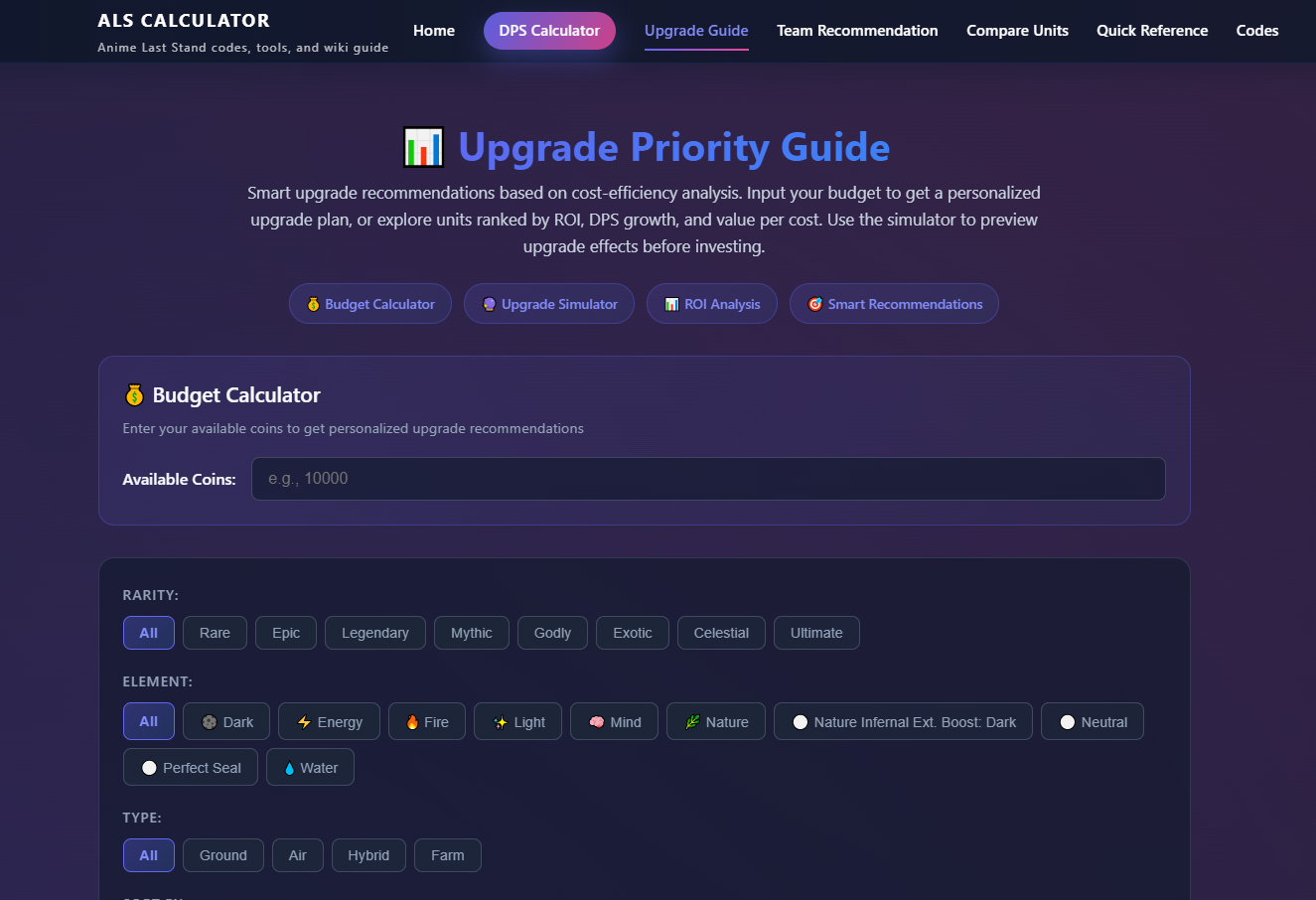 Anime Last Stand Calculator gallery image