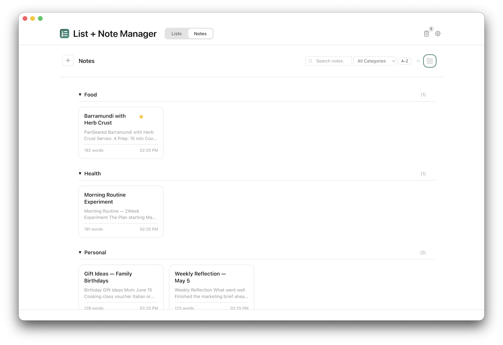 Lists & Notes screenshot 3