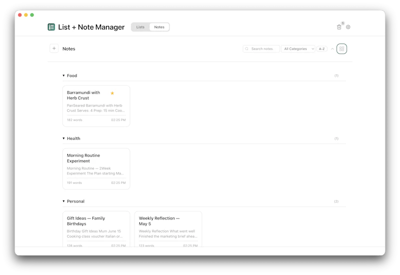 Lists & Notes screenshot 3