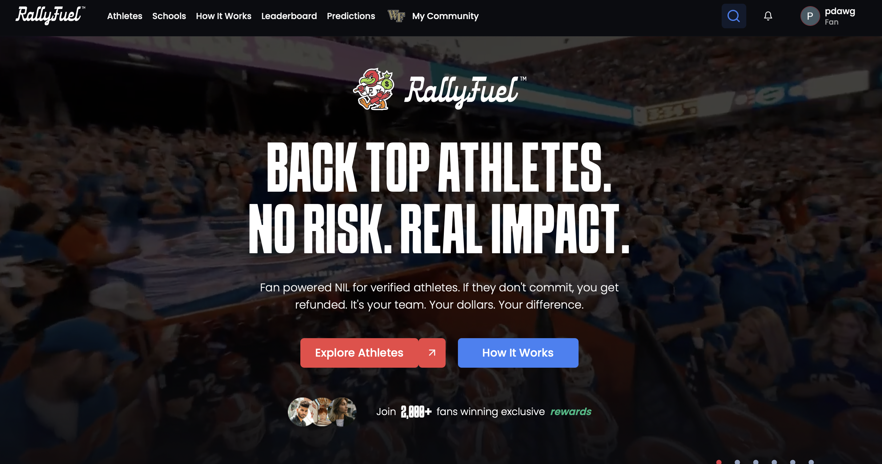 Rallyfuel - Piattaforma nil alimentata da fan |Vinci i premi e premi media 2