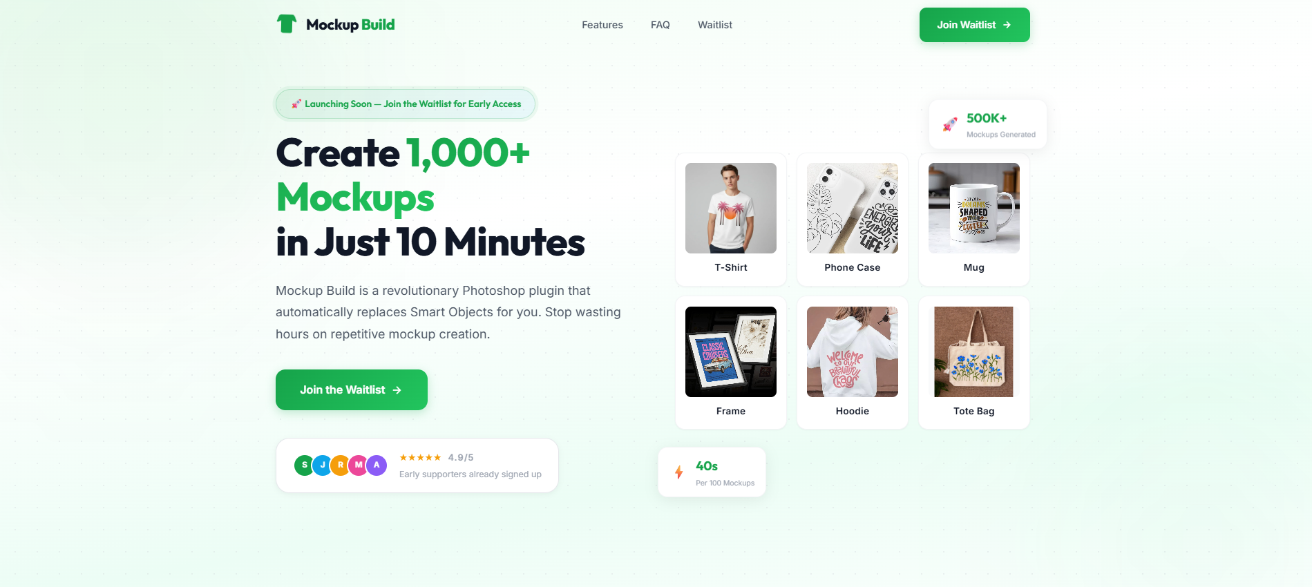 Mockup Build - Mockup Generator  - Main product screenshot demonstrating key features and user interface