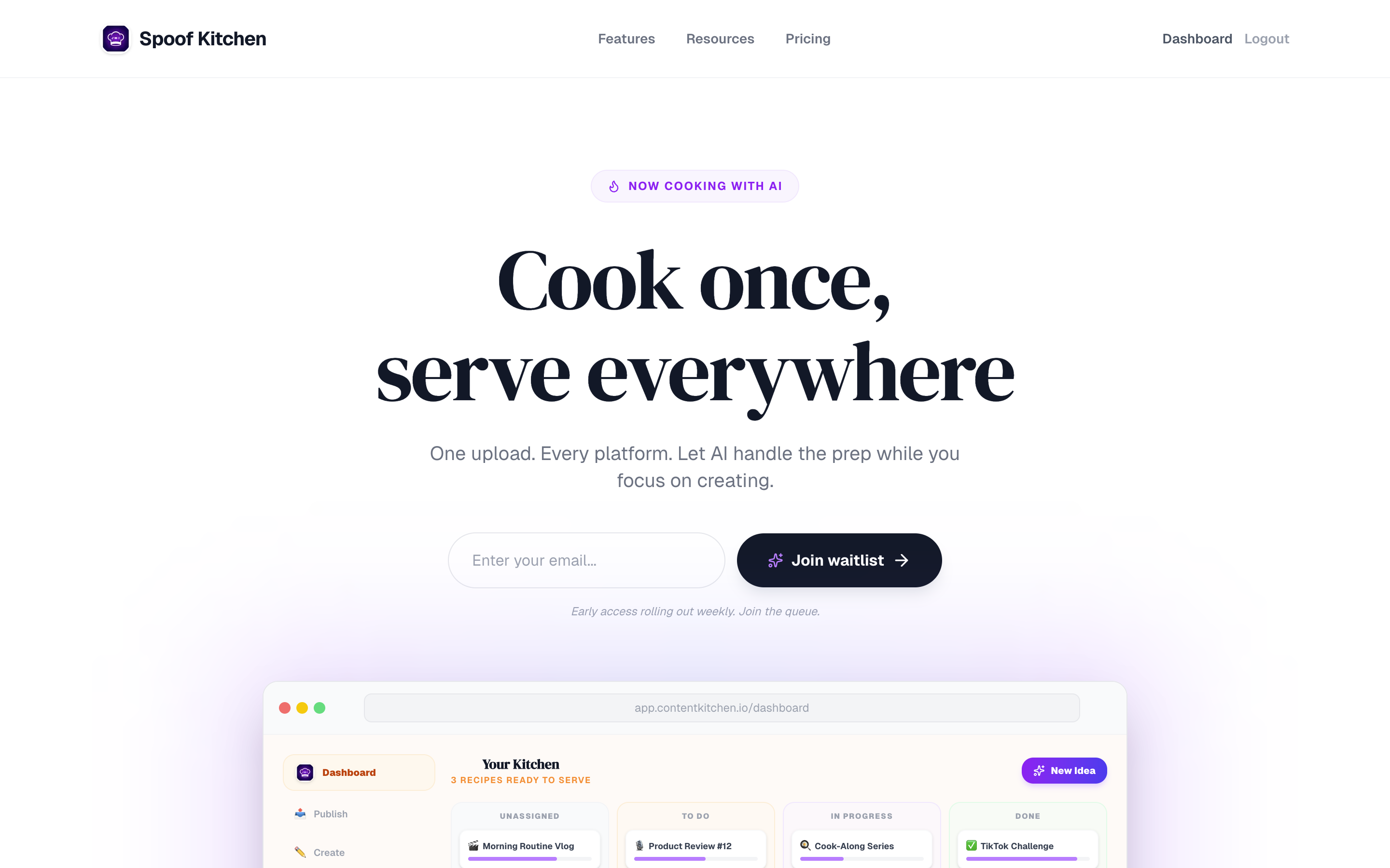 Spoof Kitchen (Beta-launch)