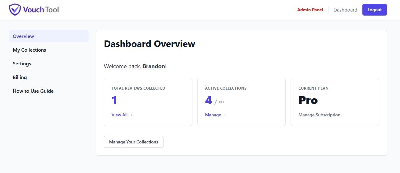 Vouch Tool - Screenshot 2 showing product features and functionality