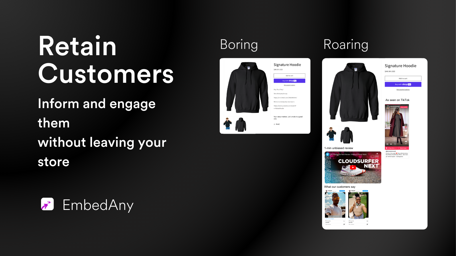 Embedany -Shopify 앱 - 링크가있는 Shopify Store에 미디어를 포함시킵니다 미디어 3