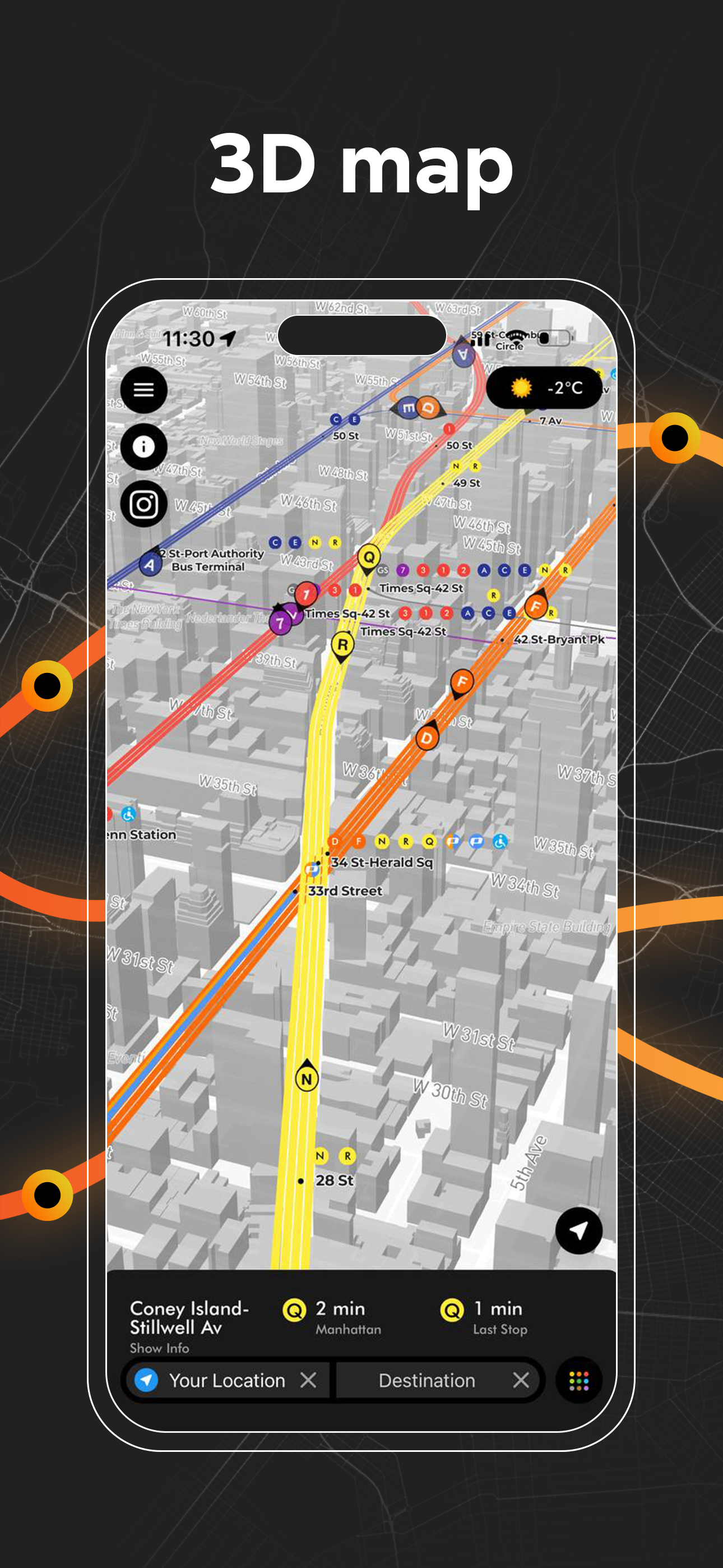NYC Subway Live Map 3D - AP Transit gallery image