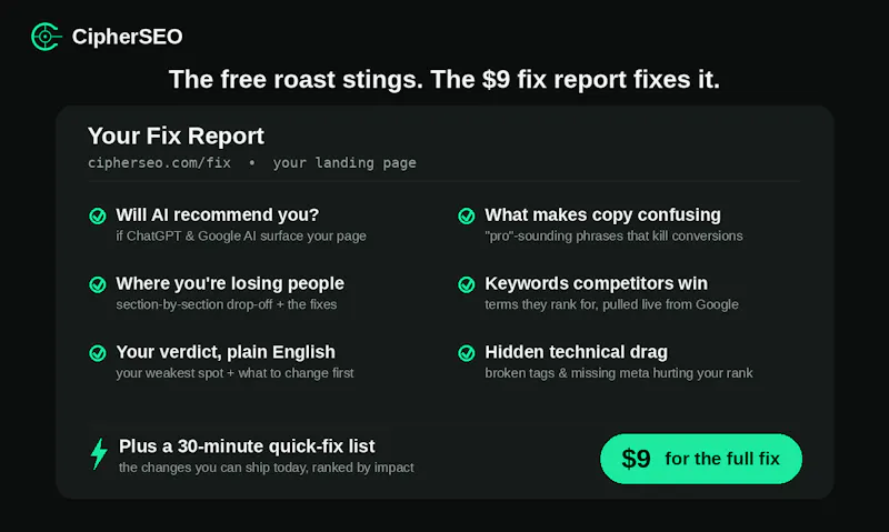 Landing Page SEO Audit — CipherSEO screenshot 5
