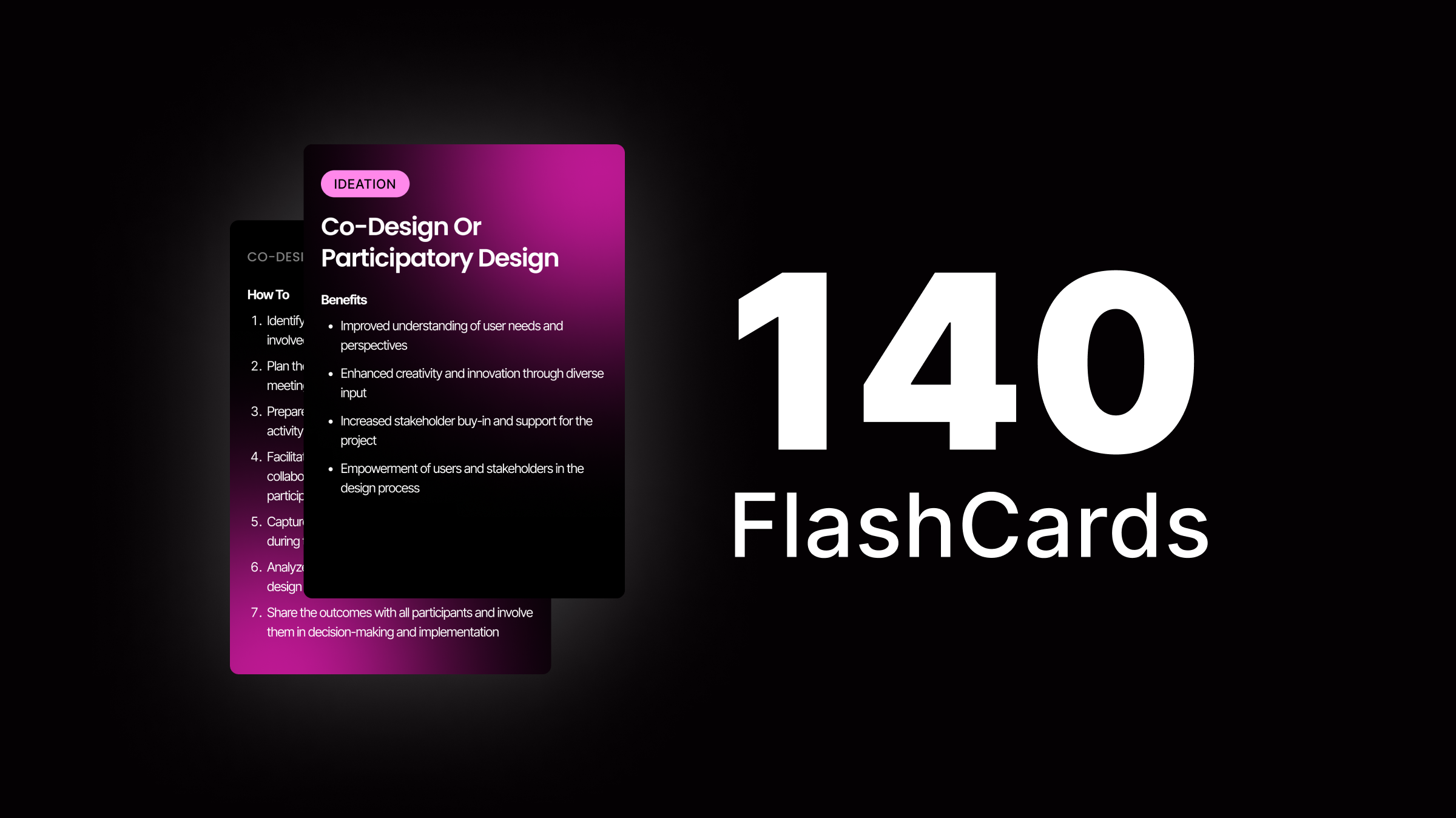 Cartões de flash de design ux media 4