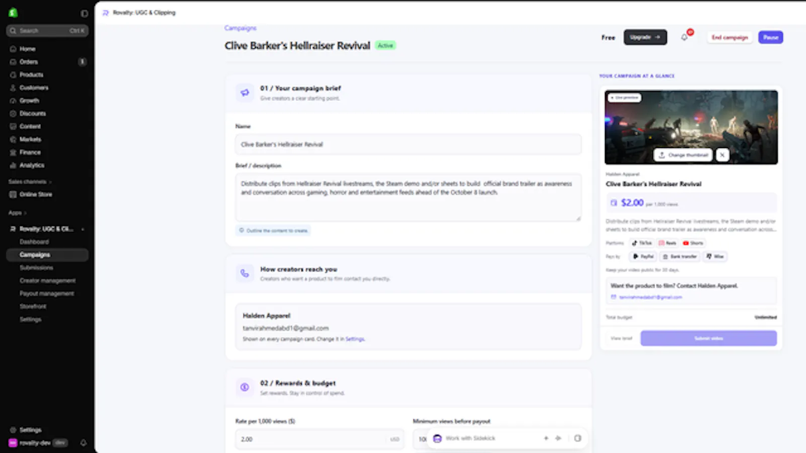 Rovalty screenshot 2