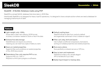 SleekDB - NoSQL gallery image