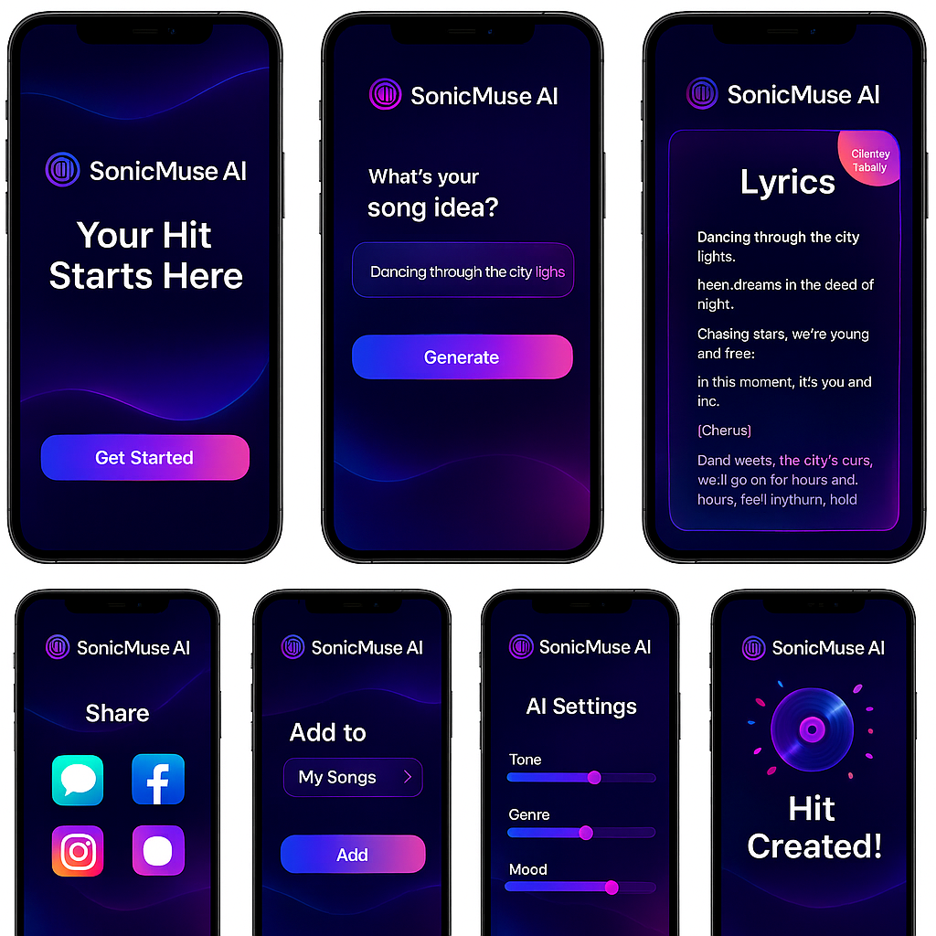 Create Songs Instantly - SonicMuse AI gallery image