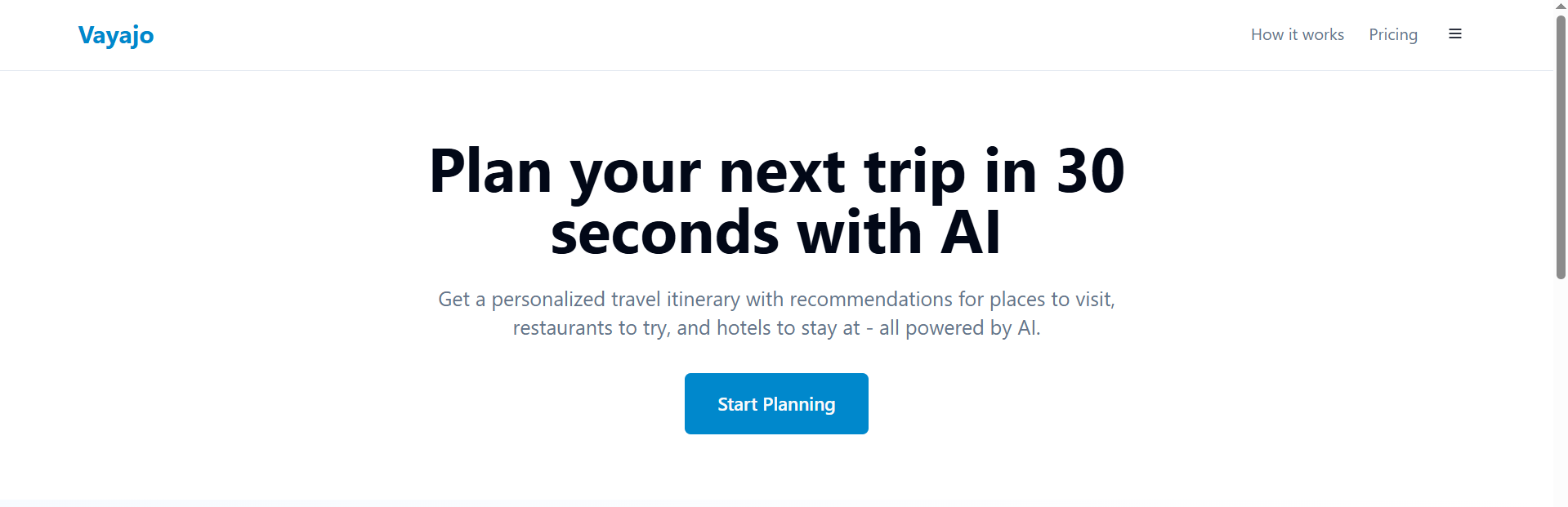 Vayajo - Your next trip, planned by AI in seconds media 2