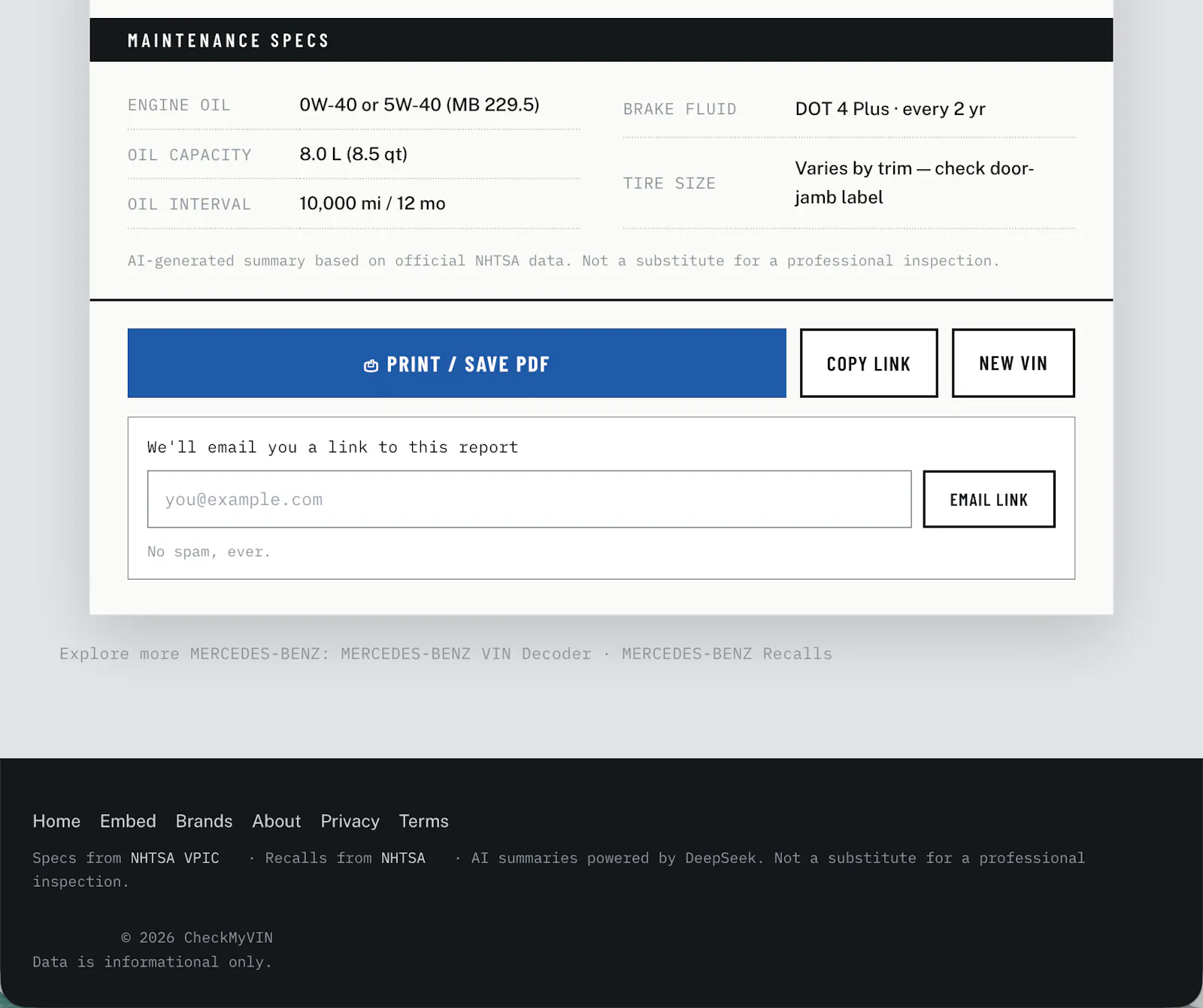 CheckMyVIN screenshot 5