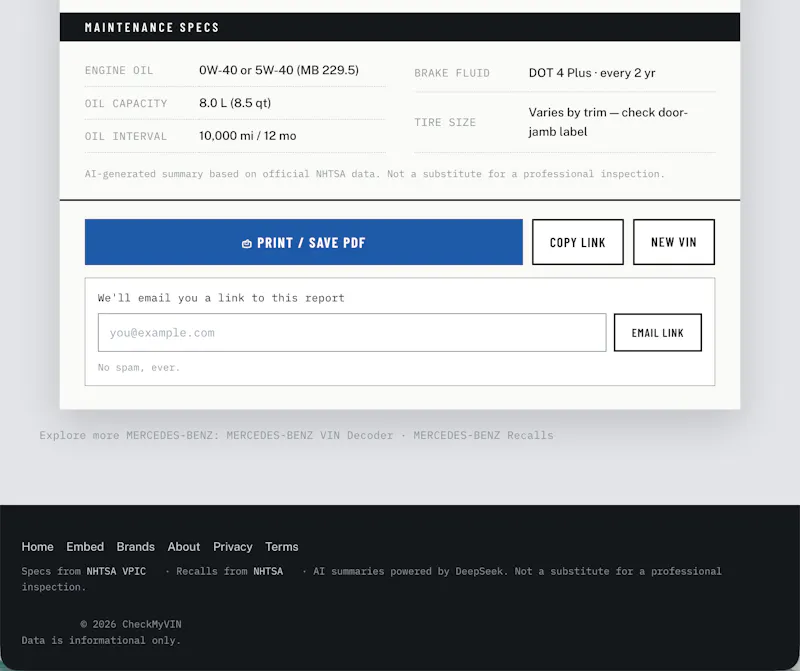 CheckMyVIN screenshot 5