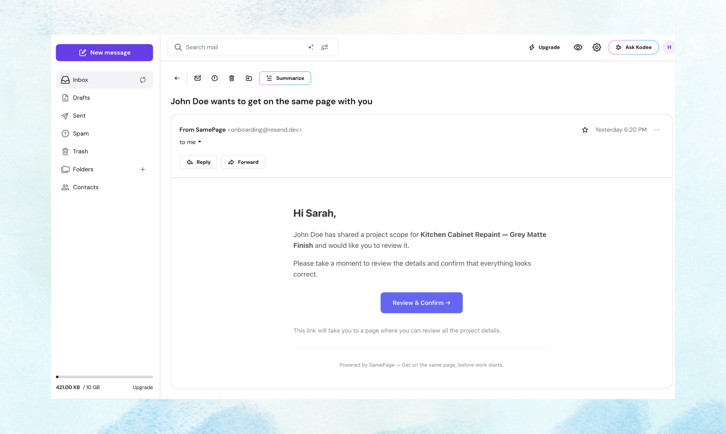 SamePage - Screenshot 5 showing product features and functionality