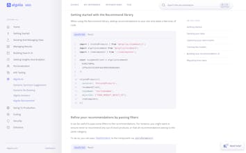 Algolia Recommend gallery image