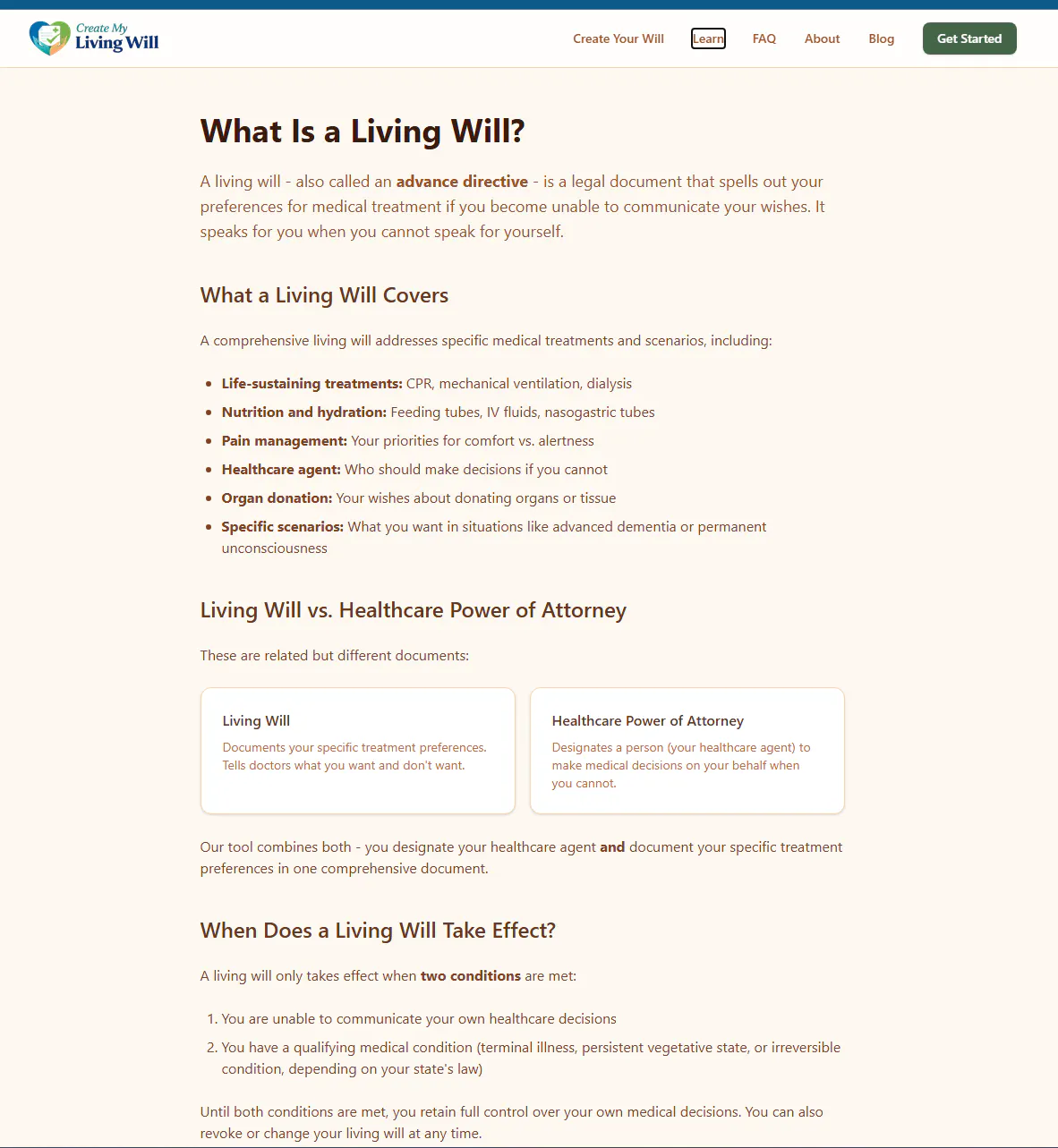 Create My Living Will gallery image