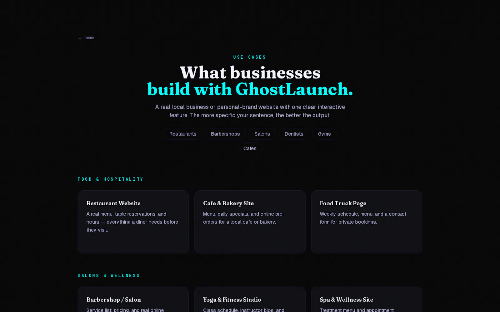 ghostlaunch websitebuilder screenshot 4