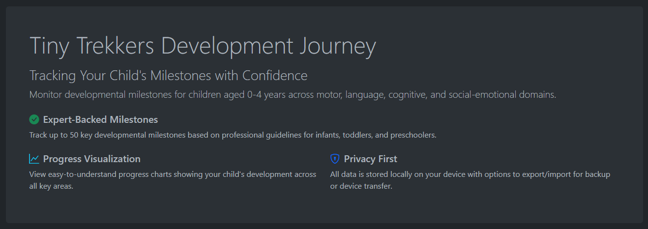Tineytrecker - Tracker Milestone Toddler con privacy media 1