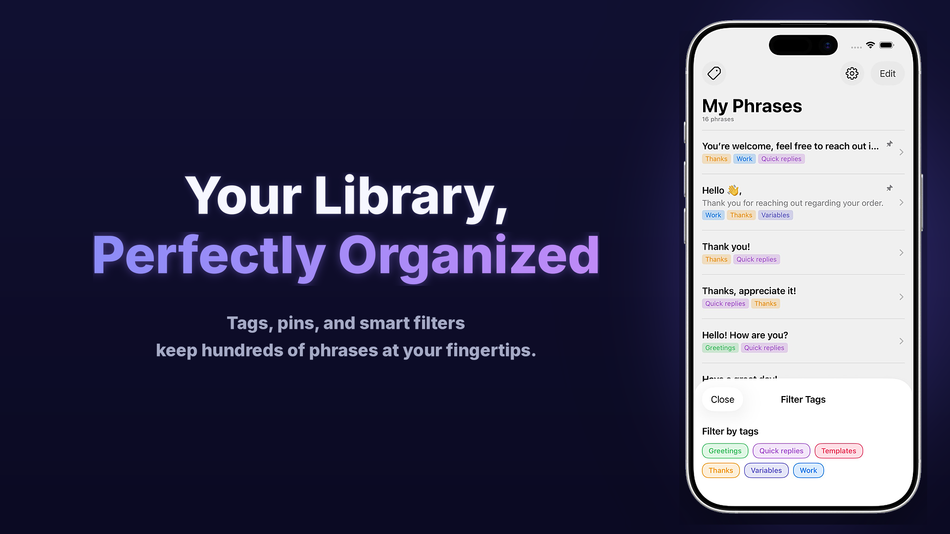 Text Preset: Keyboard Phrases gallery image