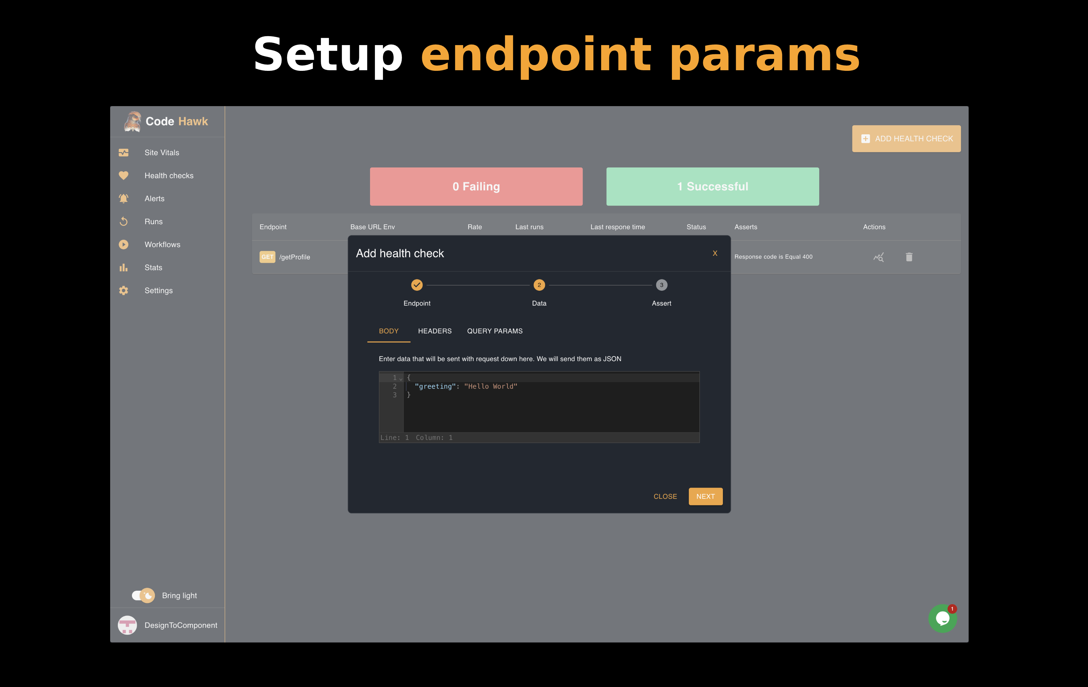 Mídia 7 de Code Hawk - Monitore e detecte interrupções rapidamente