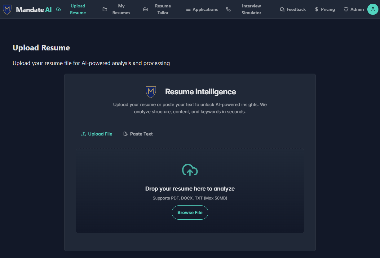 Mandate AI - Screenshot 2 showing product features and functionality