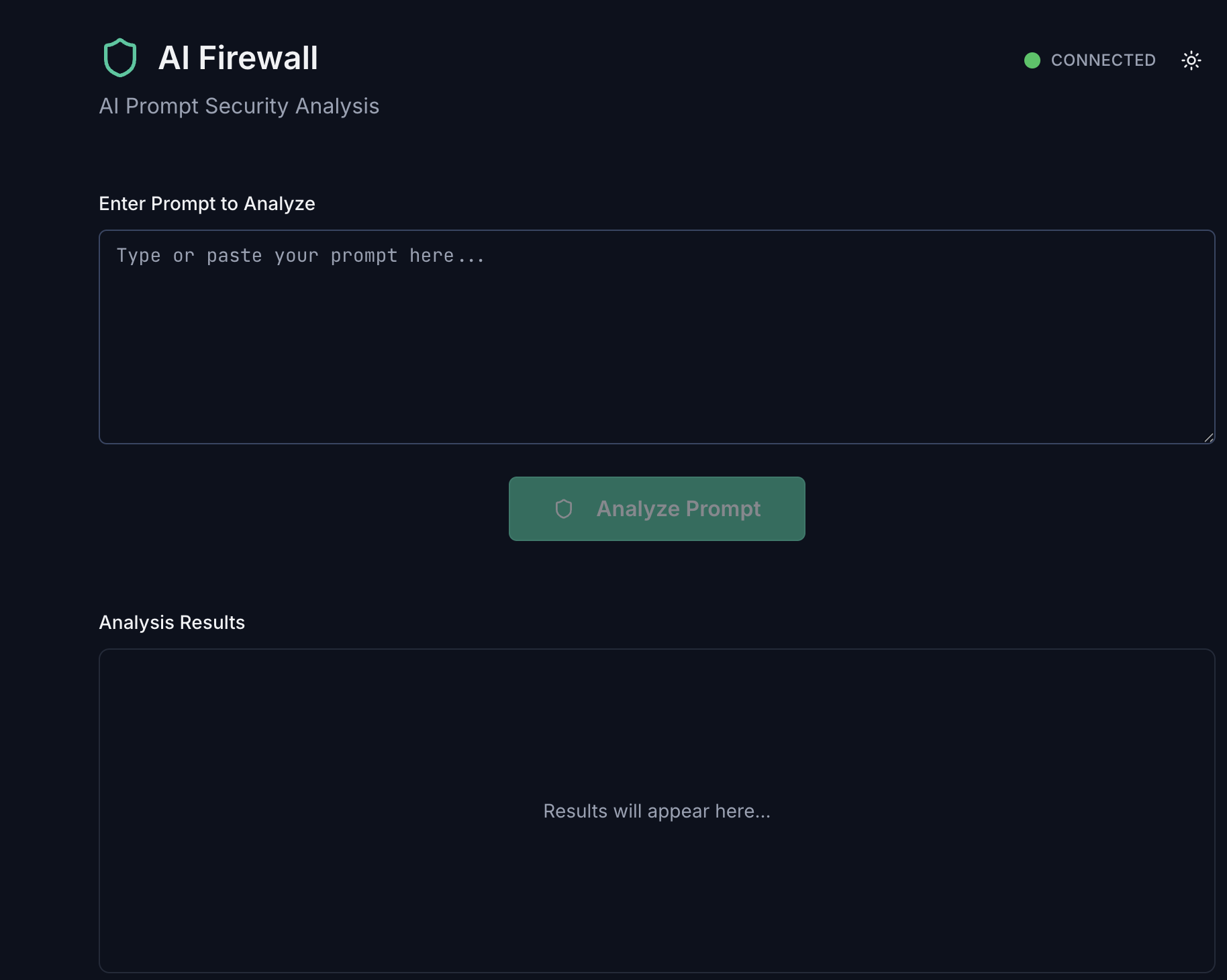 Ai-Firewall - Main screenshot showing features and interface
