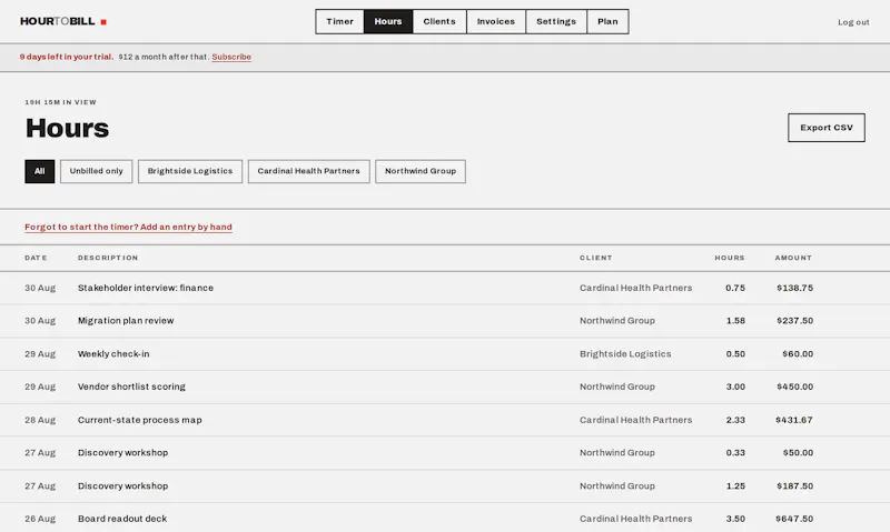 HourToBill screenshot 5