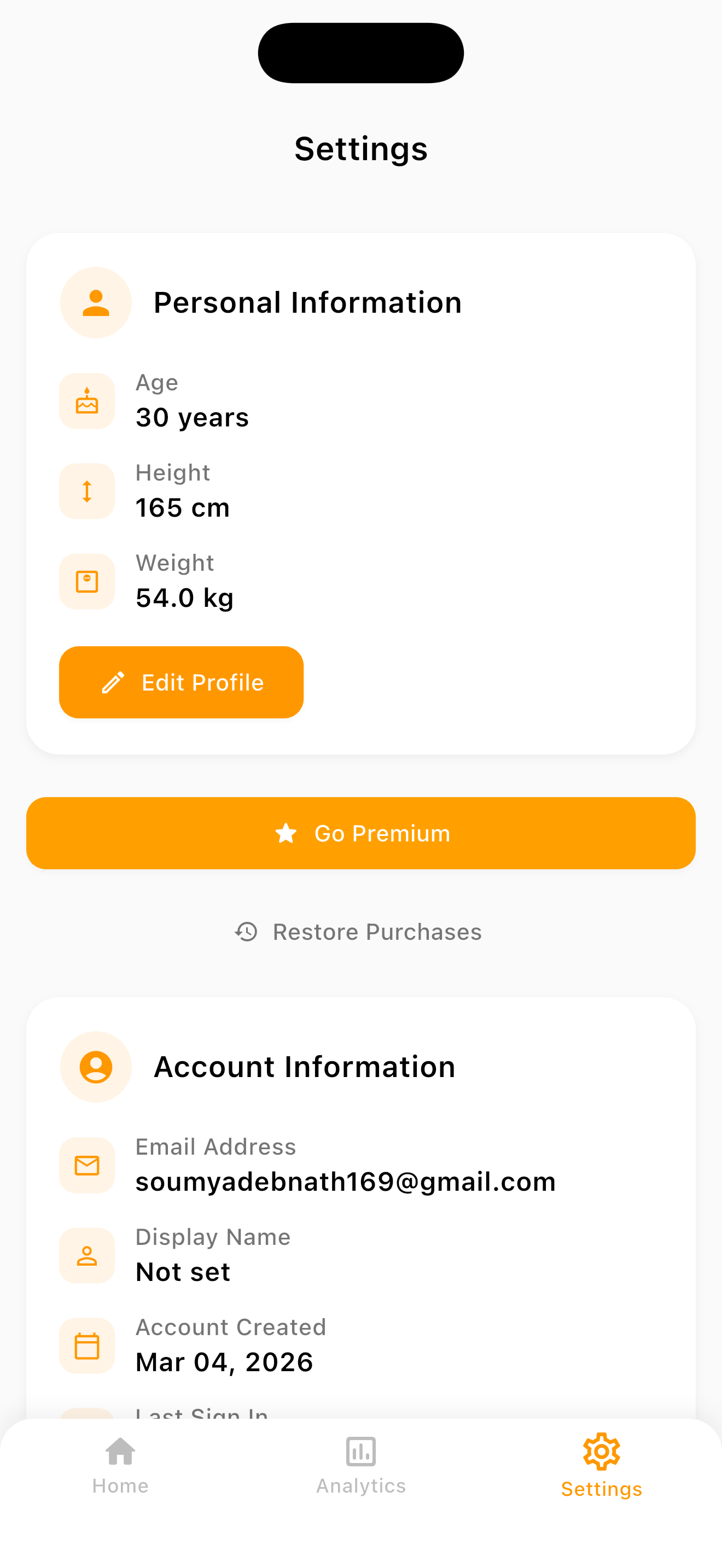 CTrackAI: Nutrition Tracker App - Screenshot 4 showing product features and functionality
