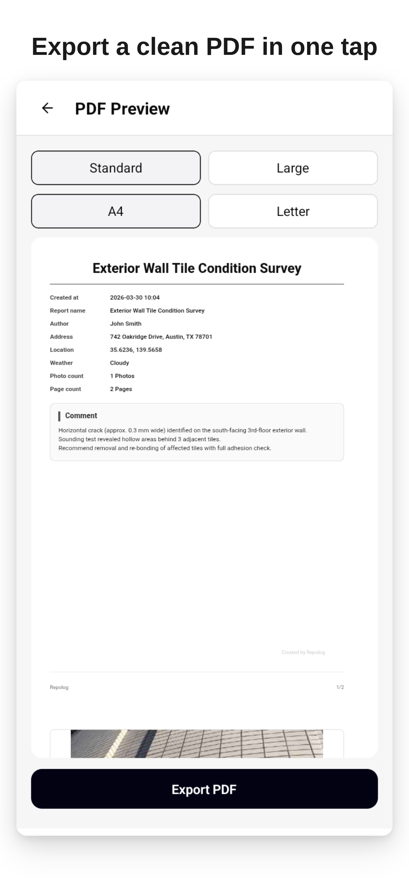 Repolog — Jobsite Photos to PDF gallery image