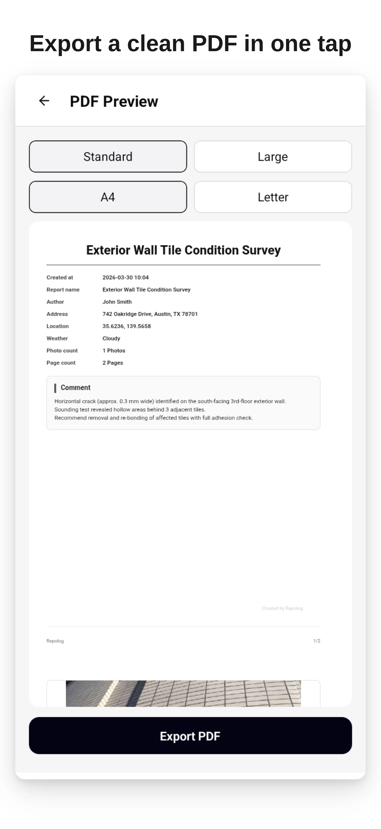 Repolog — Jobsite Photos to PDF screenshot 4