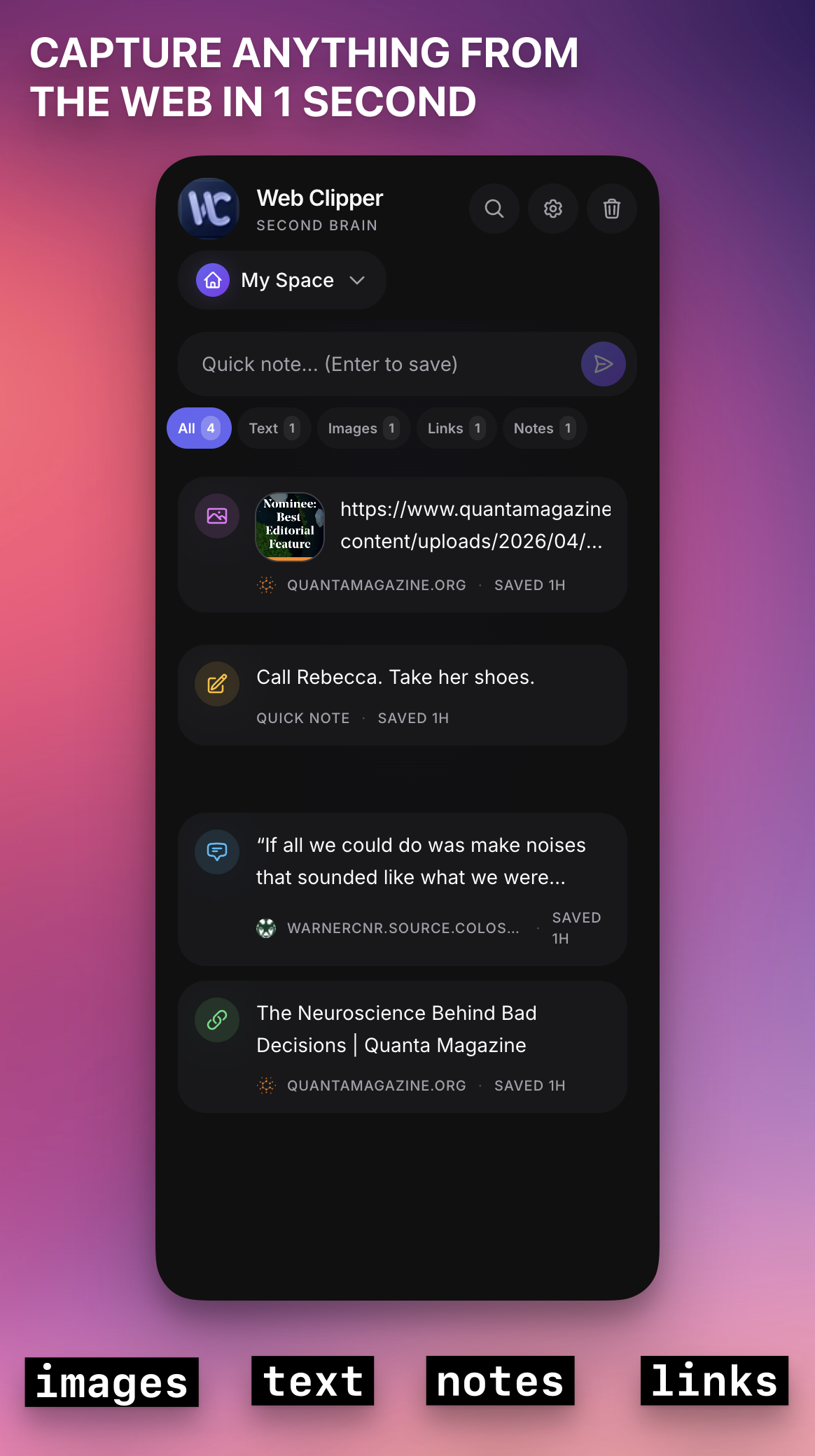 Web Clipper - Second Brain gallery image