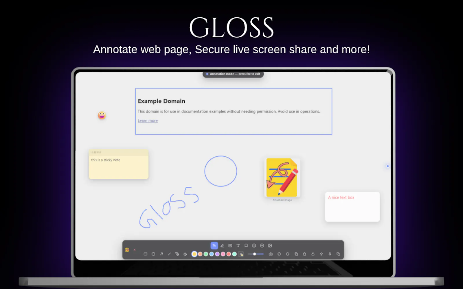 Gloss — Your web, annotated & shared. screenshot 1