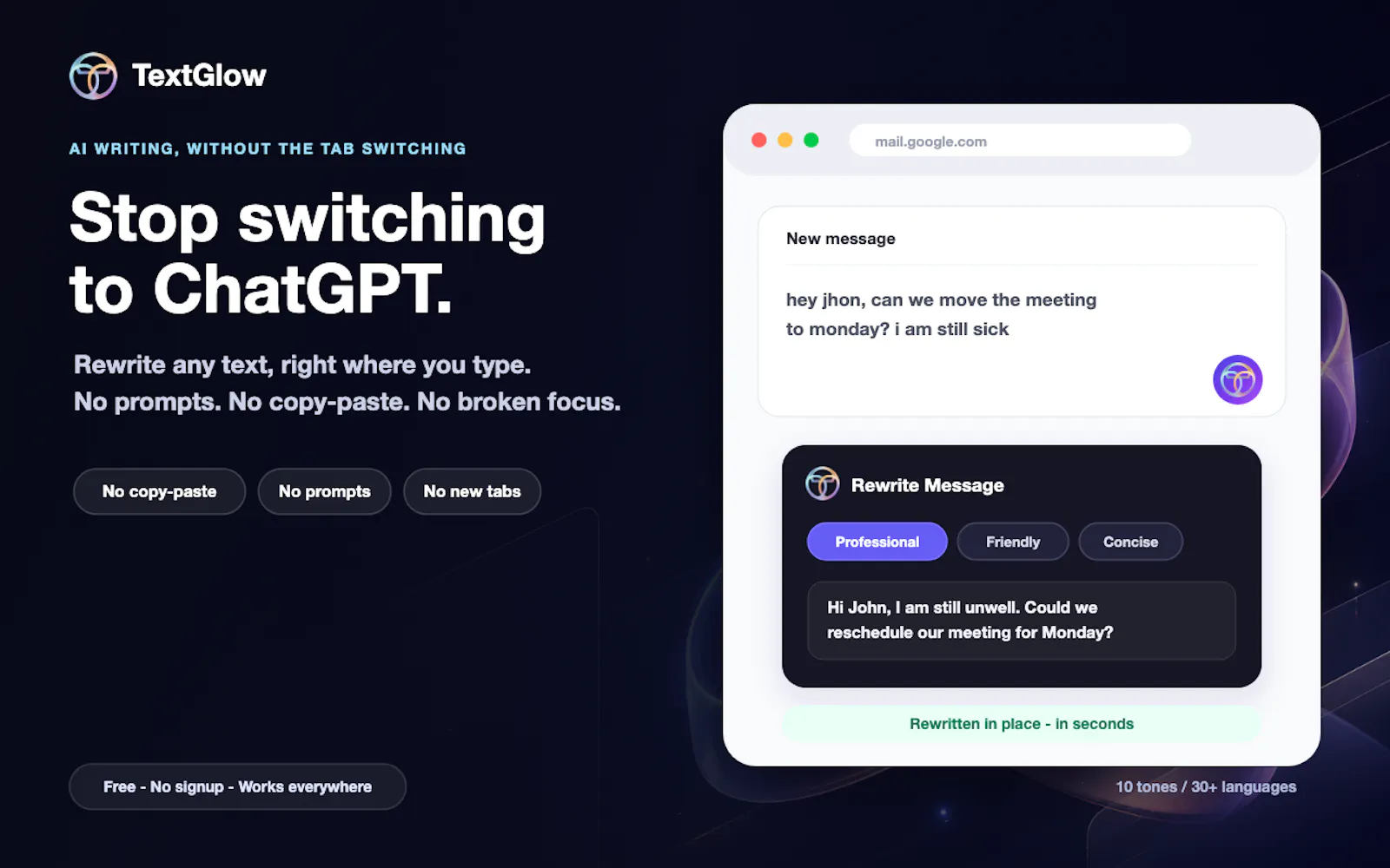 Textglow screenshot 1