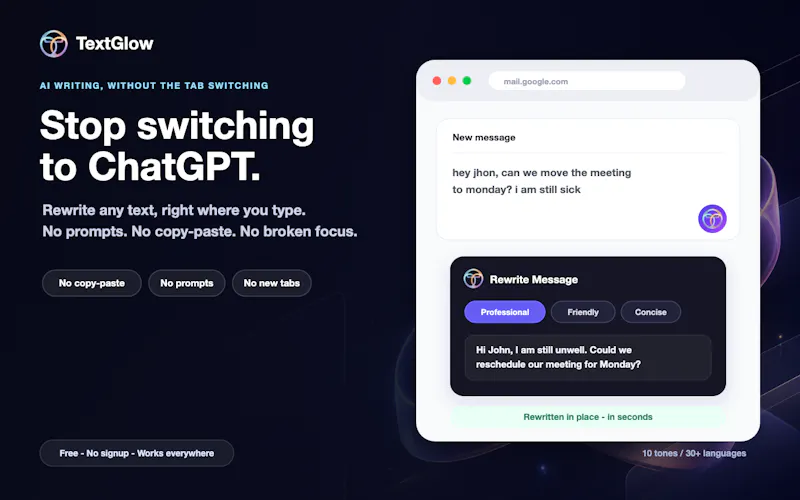 Textglow screenshot 1