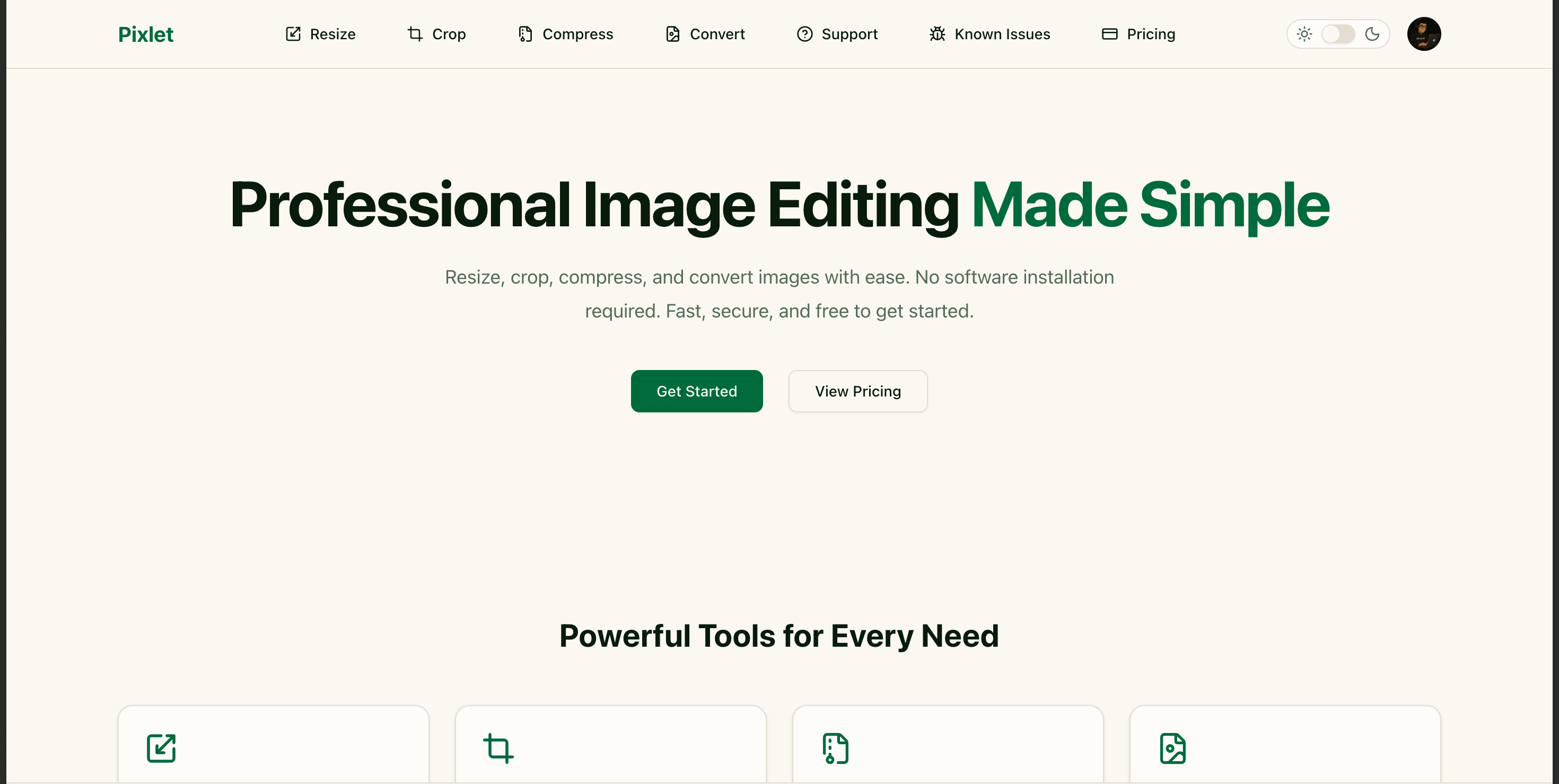 Pixlet - Main product screenshot demonstrating key features and user interface