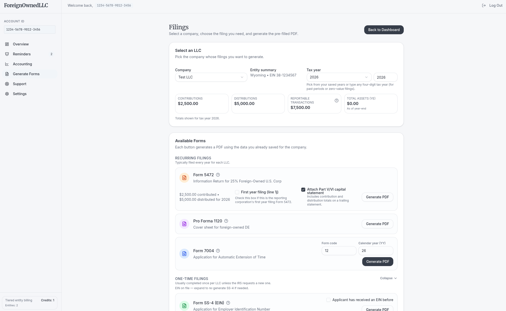 ForeignOwnedLLC  - Screenshot 3 showing product features and functionality