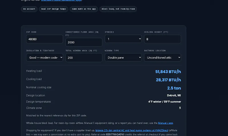 HVAC Load Calculator screenshot 5