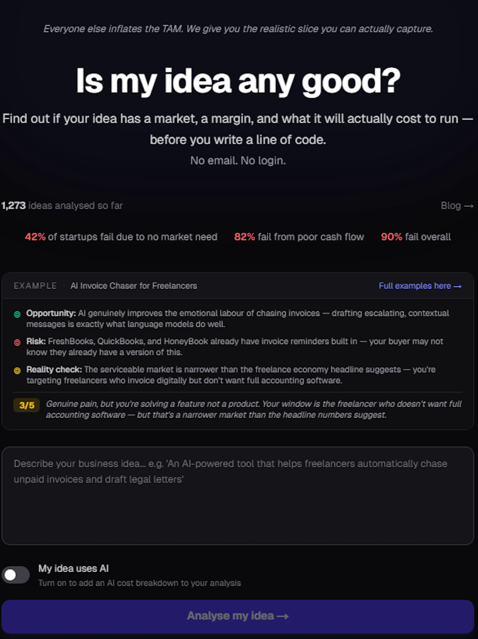 Is your idea worth building? Find out. screenshot 1