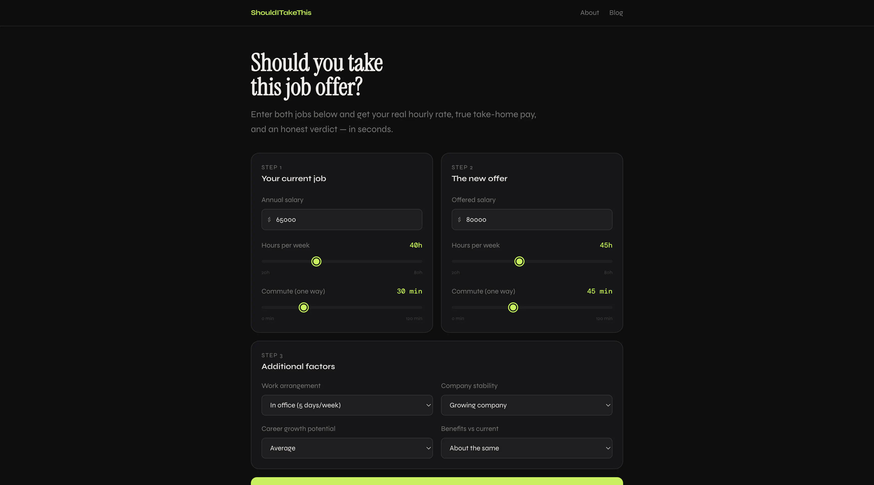 Should I Take This Job Offer? 제품 배너