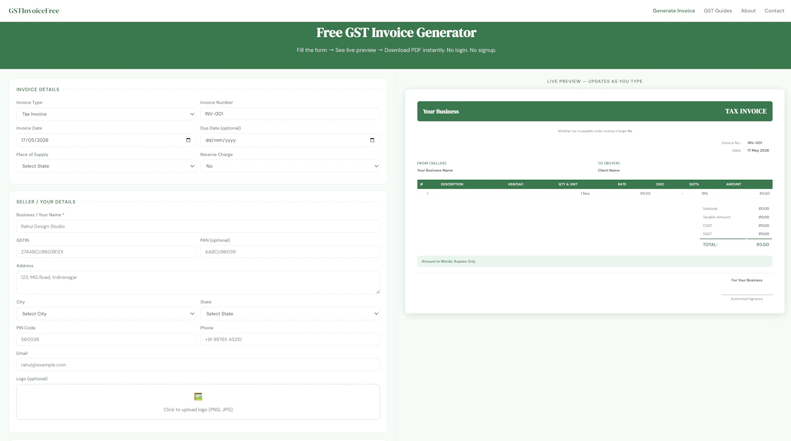 GSTInvoiceFree screenshot 2