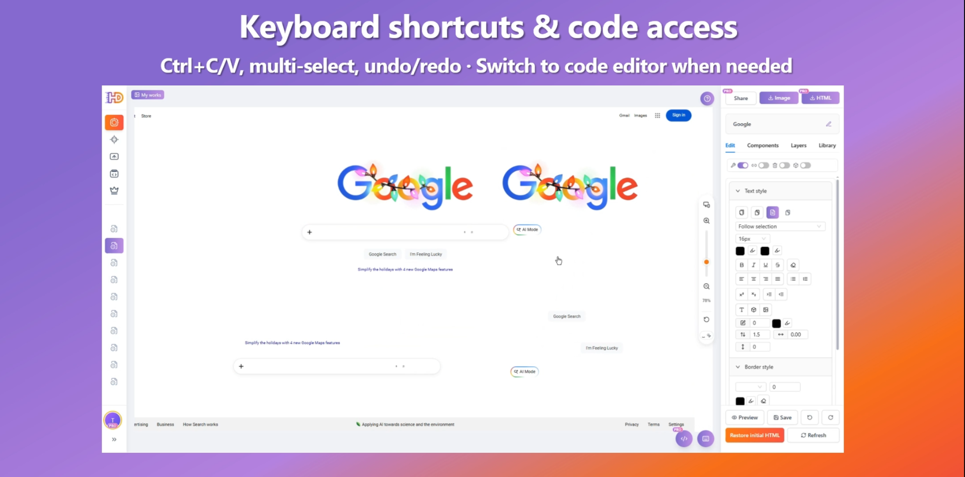 HtmlDrag - Screenshot 2 showing product features and functionality