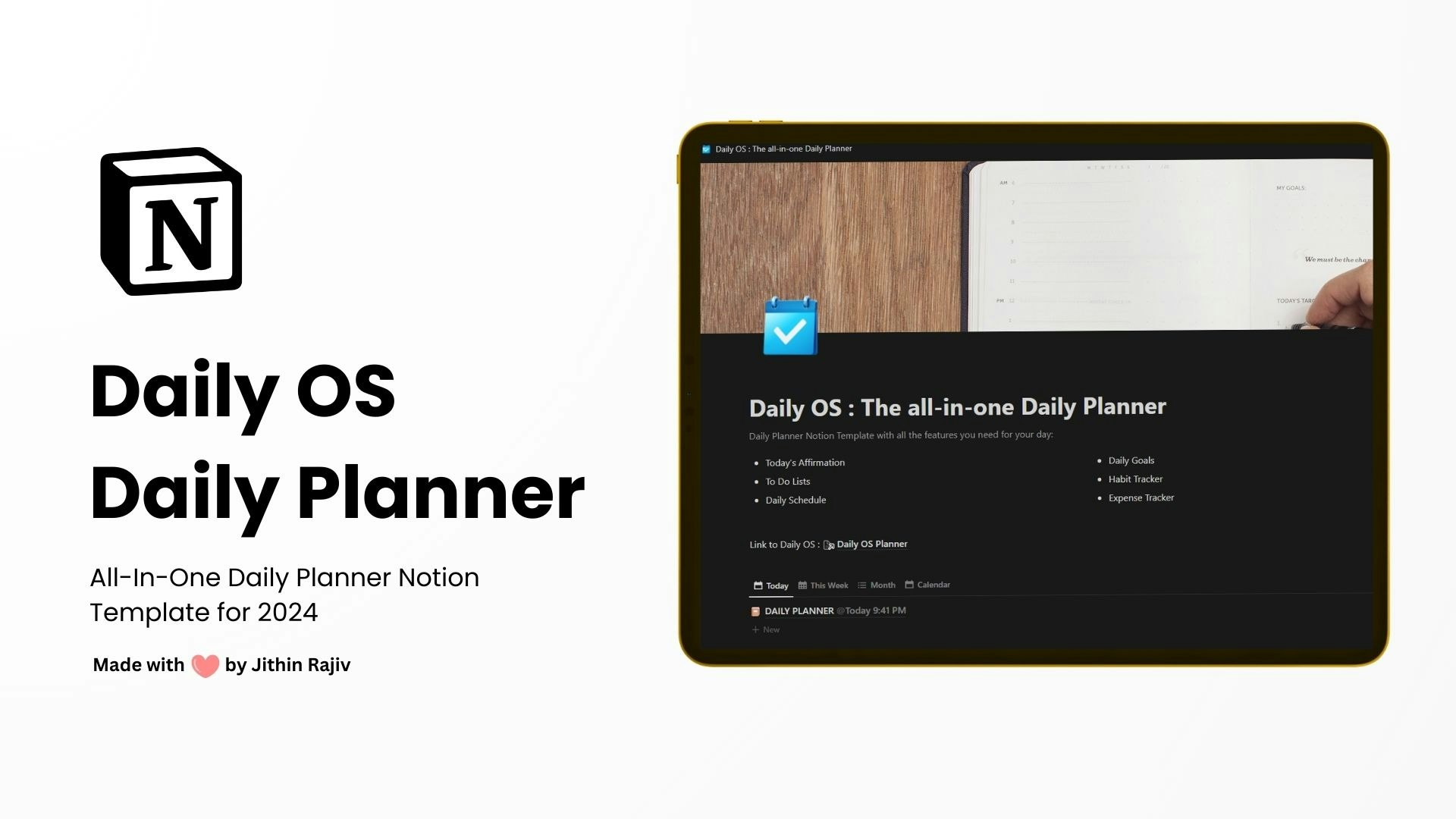 OS diário - modelo de noção de planejador diário media 1