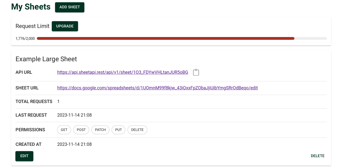 Sheet API media 3