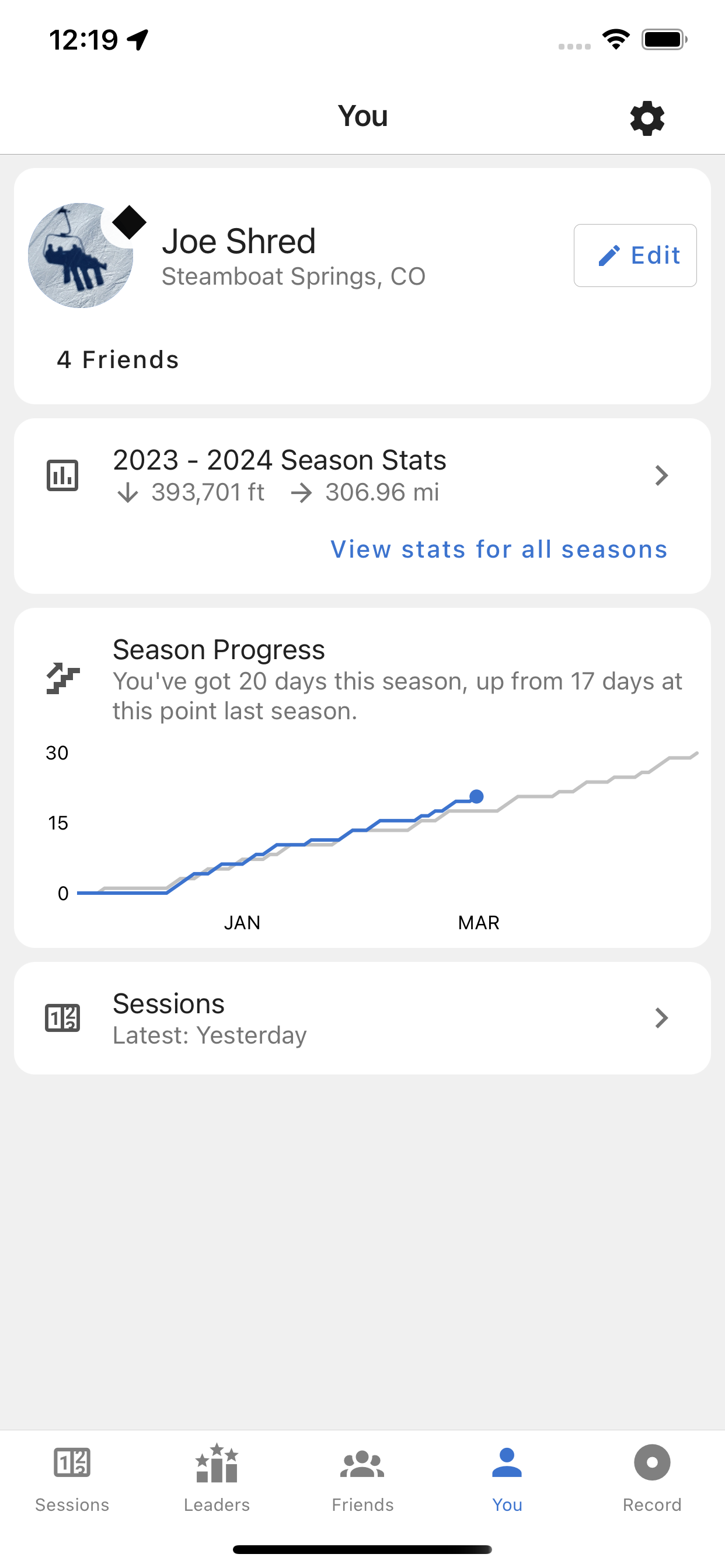 Wir Ski & Snowboard -Tracker - Ein Ski -Tracker: Statistiken, 3D -Trail -Karten, Freunde, Bestenlisten Medien 9