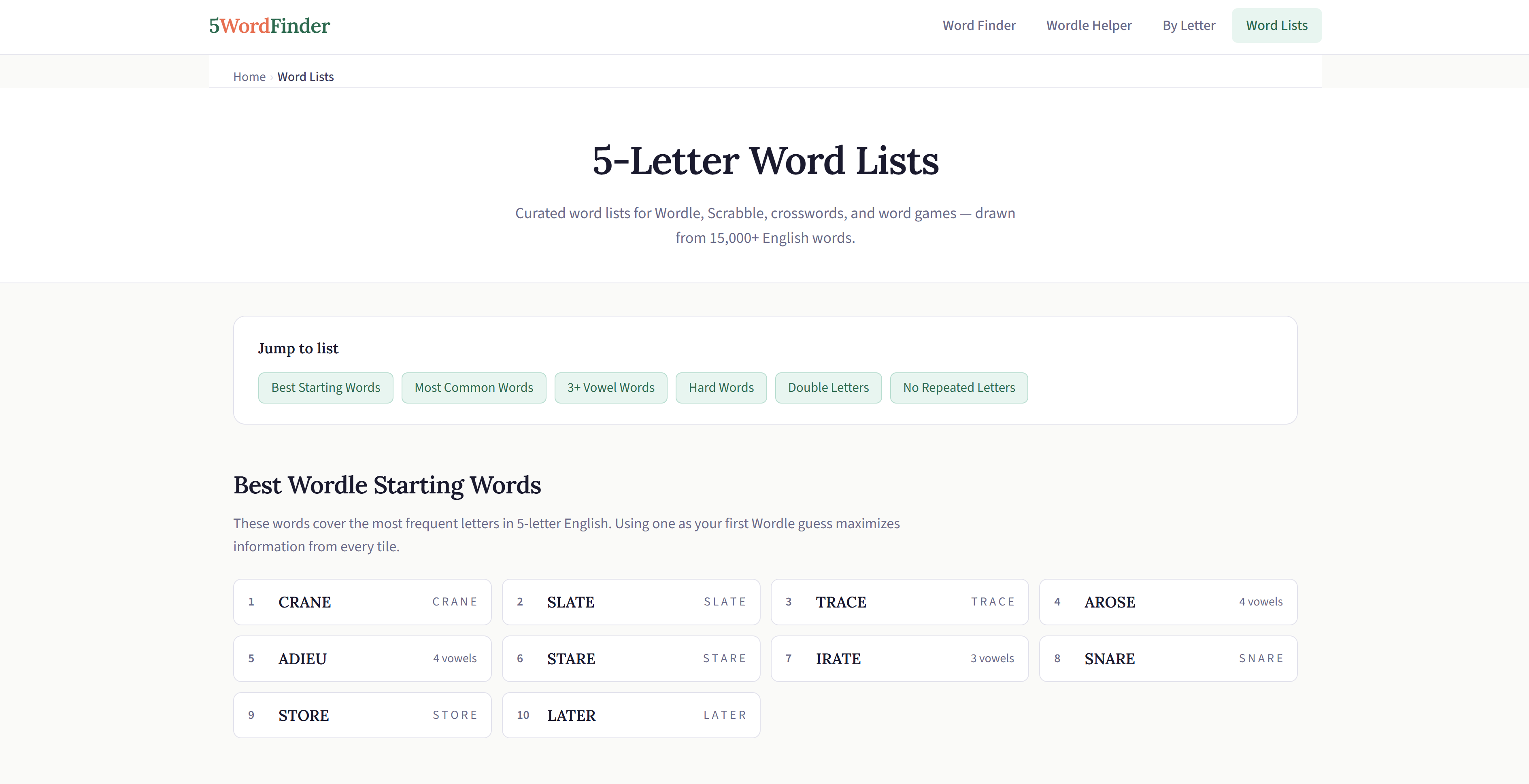 5WordFinder gallery image