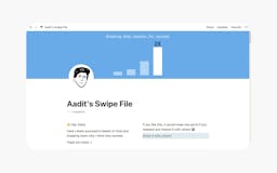 Aadit's Swipe File media 2