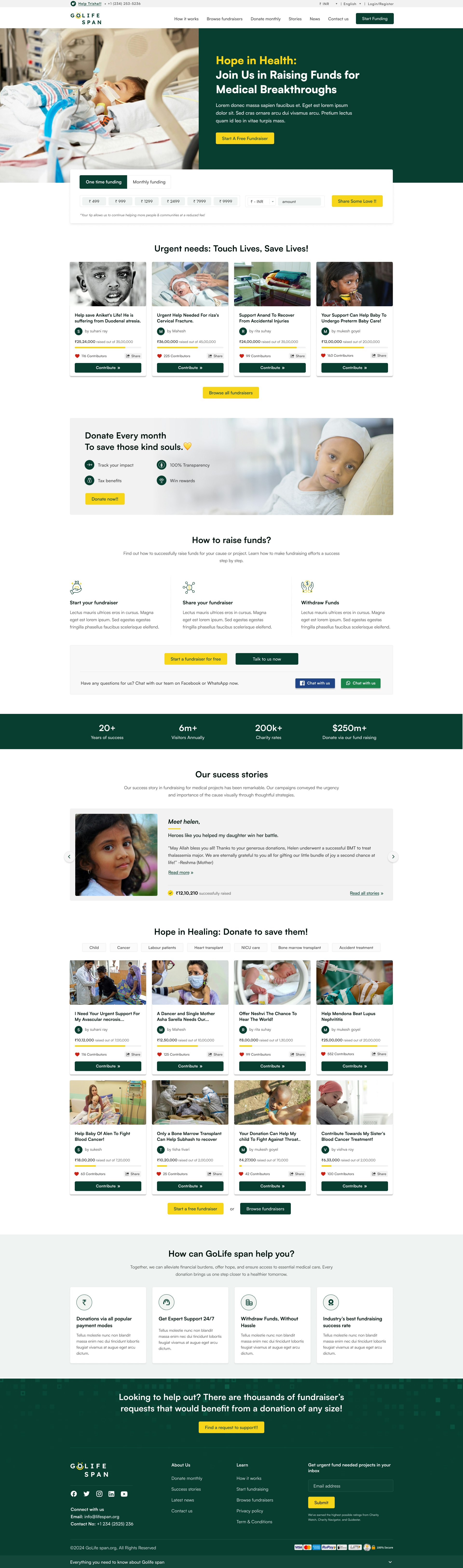 Golife Fundraising Website Template HTML gallery image