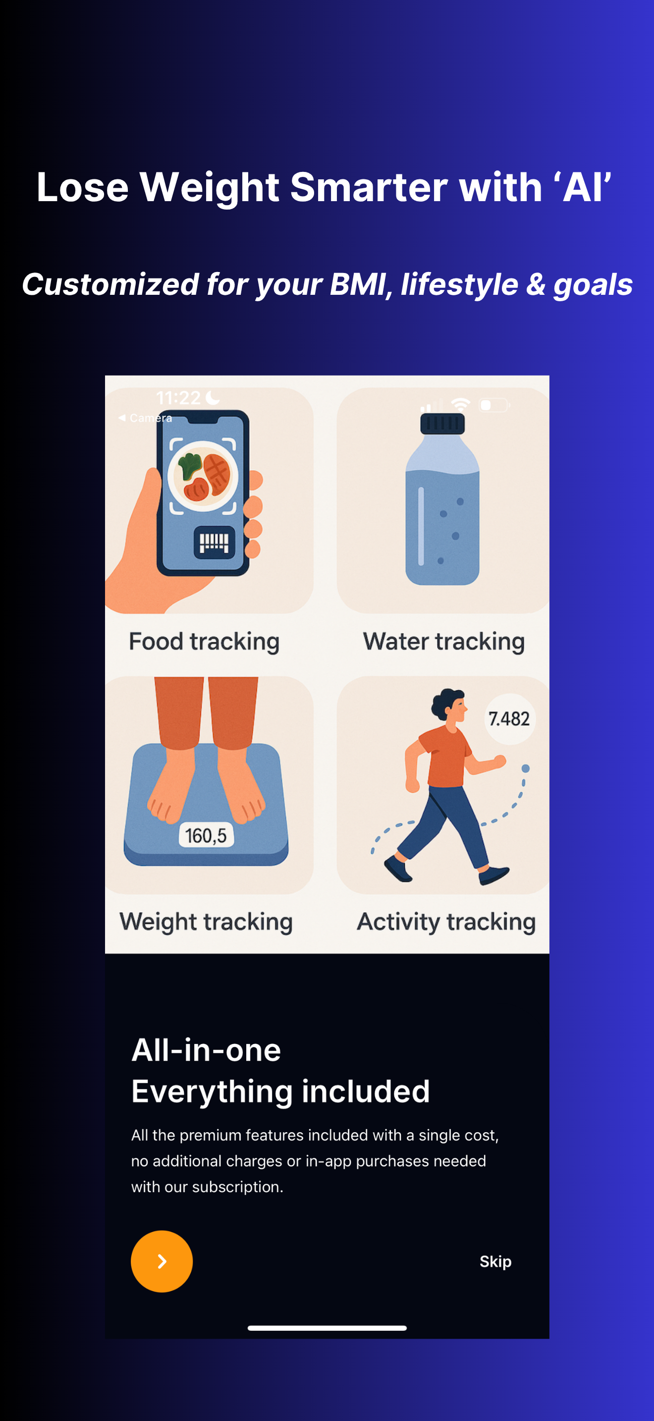 AI Coach e tracker per perdere peso - Allenatore di perdita di peso alimentato dall'intelligenza artificiale per le persone impegnate media 1